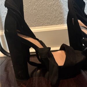 Nasty Gal Black Platform Heels